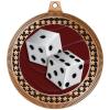 2.75" Dice Medal Awards, Bronze Vega Dice Team Trophy Awards Includes Free Neck Ribbon 20 Pack view 2