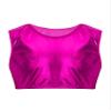 Aislor Kids Big Girls Shiny Metallic Crop Tank Tops Racer Back Dance Athletic Sports Bra z07Hot Pink* 8-10 Years view 1