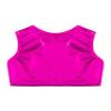 Aislor Kids Big Girls Shiny Metallic Crop Tank Tops Racer Back Dance Athletic Sports Bra z07Hot Pink* 8-10 Years view 4