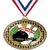 2.75" Bowling High Game Medal Awards, Gold Vega Bowling High Game Team Trophy Awards Includes Free Neck Ribbon 50 Pack view 1