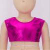 easyforever Girls Shiny Metallic Gymnastics Crop Tops Dancewear Kids Ballet Dance Leotards Tank Tops Bra Activewear Xx*Hot Pink 8-10 Years view 3