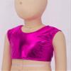 easyforever Girls Shiny Metallic Gymnastics Crop Tops Dancewear Kids Ballet Dance Leotards Tank Tops Bra Activewear Xx*Hot Pink 8-10 Years view 4