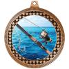 2.75" Fishing Rod Medal Awards, Bronze Vega Fishing Rod Team Trophy Awards Includes Free Neck Ribbon 20 Pack view 2