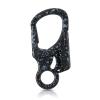 Ahiller Carabiner Clip, Double Anti-Misopening Locking Design, 3" Zinc Alloy Heavy Keychain for Outdoor Camping Hiking, Key Ring Clip (Black Blue-1P) view 1