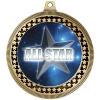 2.75" All Star Medal Awards, Gold Vega All Star Team Trophy Awards Includes Free Neck Ribbon 20 Pack view 2