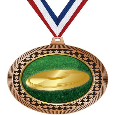 2.75" Flying Disc Medal Awards, Bronze Vega Flying Disc Team Trophy Awards Includes Free Neck Ribbon 20 Pack