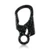 Ahiller Carabiner Clip, Double Anti-Misopening Locking Design, 3" Zinc Alloy Heavy Keychain for Outdoor Camping Hiking, Key Ring Clip (Black Green-1P) view 1