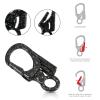Ahiller Carabiner Clip, Double Anti-Misopening Locking Design, 3" Zinc Alloy Heavy Keychain for Outdoor Camping Hiking, Key Ring Clip (Black Green-1P) view 3