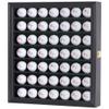 DisplayGifts 49 Golf Ball Display Cabinet Stand Storage Wall Mounted 7 Shelves Display Case Shadow Box with Lockable Door, Great Gift (49 Ball Holder, Black Finish) view 1