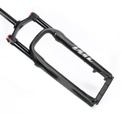 Jejy Fit 4.0" Tire 26 Inch Magnesium Alloy Snow Beach Mountain Bike Air Front Fork MTB Travel 140mm Shoulder Control Suspension Forks (Color : Black, Size : 26inch)
