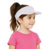 TopTie Kids Sun Visor Cap Cotton Protection Visors for Boys Girls Aged 2-10 Years Old-White view 1