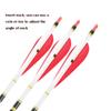 HNZMDY 30 inch Archery Carbon Arrows 500 Spine Hunting Arrows with 4" 5" Turkey Feather Fletching 100 Grain Points for Recurve Compound Bow Target Practice (4 inch Arrow Feather, 12 pcs Arrow) view 4