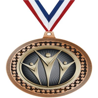 2.75" Achievement Medal Awards, Bronze Vega Achievement Team Trophy Awards Includes Free Neck Ribbon 20 Pack
