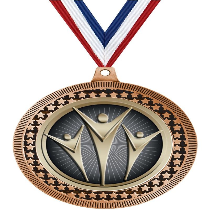 2.75" Achievement Medal Awards, Bronze Vega Achievement Team Trophy Awards Includes Free Neck Ribbon 20 Pack