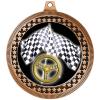 2.75" Racing Medal Awards, Bronze Vega Racing Team Trophy Awards Includes Free Neck Ribbon 100 Pack view 2