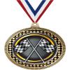 2.75" Crossed Flags Medal Awards, Gold Vega Crossed Flags Team Trophy Awards Includes Free Neck Ribbon 50 Pack view 1