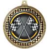 2.75" Crossed Flags Medal Awards, Gold Vega Crossed Flags Team Trophy Awards Includes Free Neck Ribbon 50 Pack view 2