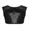 Aislor Kids Big Girls Shiny Metallic Crop Tank Tops Racer Back Dance Athletic Sports Bra z07Black* 15-16 Years view 2