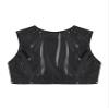 Aislor Kids Big Girls Shiny Metallic Crop Tank Tops Racer Back Dance Athletic Sports Bra z07Black* 15-16 Years view 4