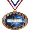 2.75" All Star Medal Awards, Bronze Vega All Star Team Trophy Awards Includes Free Neck Ribbon 20 Pack view 1