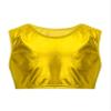 easyforever Girls Shiny Metallic Gymnastics Crop Tops Dancewear Kids Ballet Dance Leotards Tank Tops Bra Activewear Xx*Gold 8-10 Years view 1