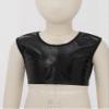 easyforever Girls Shiny Metallic Gymnastics Crop Tops Dancewear Kids Ballet Dance Leotards Tank Tops Bra Activewear Xx*Black 15-16 Years view 3