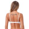 Alvivi Womens Sheer Floral Lace Underwired Bra Sexy Half Cup Unlined Brassiere Lingerie Underwear White Small view 2