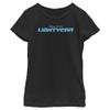 Disney Pixar Lightyear Blue Logo Girls Short Sleeve Tee Shirt, Black, Small view 1