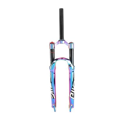 Jejy Colorful Front Fork 26/27.5/29 Straight Black Mountain Bike, Ultralight Air Forks MTB Accessories Manual Lockout (Color : Manual Lockout, Size : 27.5)