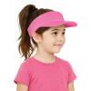 TopTie Kids Sun Visor Cap Cotton Protection Visors for Boys Girls Aged 2-10 Years Old-Pink view 1