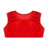 Aislor Kids Big Girls Shiny Metallic Crop Tank Tops Racer Back Dance Athletic Sports Bra z07Red* 12-14 Years view 3
