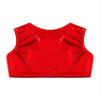 Aislor Kids Big Girls Shiny Metallic Crop Tank Tops Racer Back Dance Athletic Sports Bra z07Red* 12-14 Years view 4