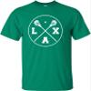 5X-Large Kelly Green Mens LAX Lacrosse Sticks T-Shirt view 2