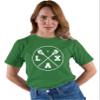 5X-Large Kelly Green Mens LAX Lacrosse Sticks T-Shirt view 3