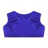 Aislor Kids Big Girls Shiny Metallic Crop Tank Tops Racer Back Dance Athletic Sports Bra z07Royal Blue* 3-6 Years view 4