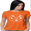 XX-Large Orange Women LAX Lacrosse Sticks T-Shirt view 1