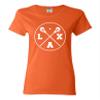 XX-Large Orange Women LAX Lacrosse Sticks T-Shirt view 2