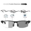 Transition Photochromic Reading Glasses Men Safety Sports Square half frame Sunglasses Readers Fashion Anti UV Ray Eyestrain (black, 0, multiplier_x) view 2