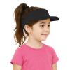 TopTie Kids Sun Visor Cap Cotton Protection Visors for Boys Girls Aged 2-10 Years Old-Black view 1