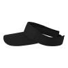 TopTie Sun Sports Visor Hat Plain Solid Cotton Visors Adjustable Sun Caps-Black view 4