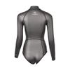 Womens Wetsuit 2mm Smooth-Skin Neoprene Wetsuit Dark Grey with Front Zipper Springs Bottom One-Piece Long Sleeve Swimsuits for Women Diving Surfing Snorkeling view 3