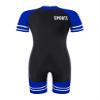 Huimingda Boys Swimsuits Back Zipper Closure Rash Guard Swimwear One Piece Sunsuits Black&Royal Blue 6 Years view 1