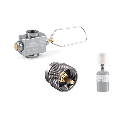 camping moon Butane to Propane Gas Refill Adapter and LPG Propane Adapter (Isobutane Gas to 1lb Propane Tank (Z15/Z22))