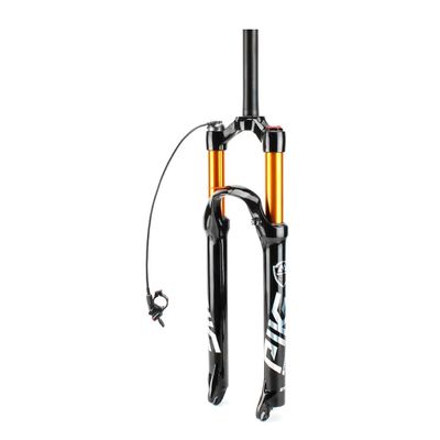 Jejy 26/27.5/29inch MTB Magnesium Alloy Suspension Forks, Mountain Bicycle Accessories Front Fork Straight/Tapered Tube 1-1/8" (Color : Straight Remote Lockout, Size : 26inch)