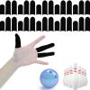 HALLEAST 30 Pieces Finger Sleeves for Bowling, Disposable Bowling Thumb Sleeves Anti-Sweat Breathable Protector Seamless Lightweight Anti-Skid Glove for Right Hand & Left Hand, Size L