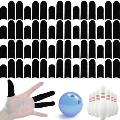 HALLEAST 60 Pieces Finger Sleeves for Bowling, Disposable Bowling Thumb Sleeves Anti-Sweat Breathable Protector Seamless Lightweight Anti-Skid Glove for Right Hand & Left Hand, Size L
