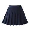 birbyrrly Girls School Uniform Skirts with Shorts  Solid Pleated Tennis Skort Basic Scooter Toddler Navy 130-6-7Y view 1