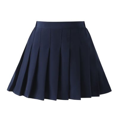 birbyrrly Girls School Uniform Skirts with Shorts  Solid Pleated Tennis Skort Basic Scooter Toddler Navy 120-4-5T