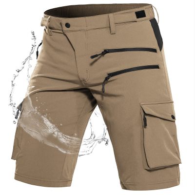Wespornow Men's-Hiking-Shorts Tactical Shorts Lightweight-Quick-Dry-Outdoor-Cargo-Casual-Shorts for Hiking Cycling (Khaki, Medium)