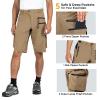 Wespornow Men's-Hiking-Shorts Tactical Shorts Lightweight-Quick-Dry-Outdoor-Cargo-Casual-Shorts for Hiking Cycling (Khaki, Medium) view 3
